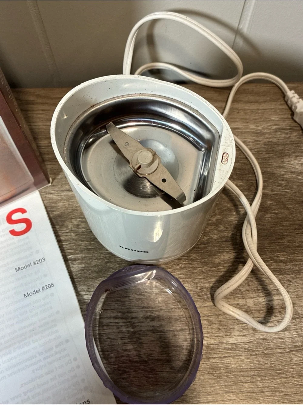 Krups Touch Top Coffee Mill Electric Coffee Grinder 208 Tested
